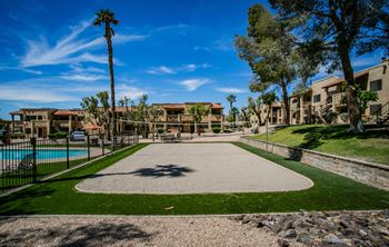 The vistas apartment homes sand volleyball court
